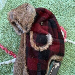 Brand New L.L. BEAN Mad Bomber Rabbit Fur & Wool Hat XL Vintage Look